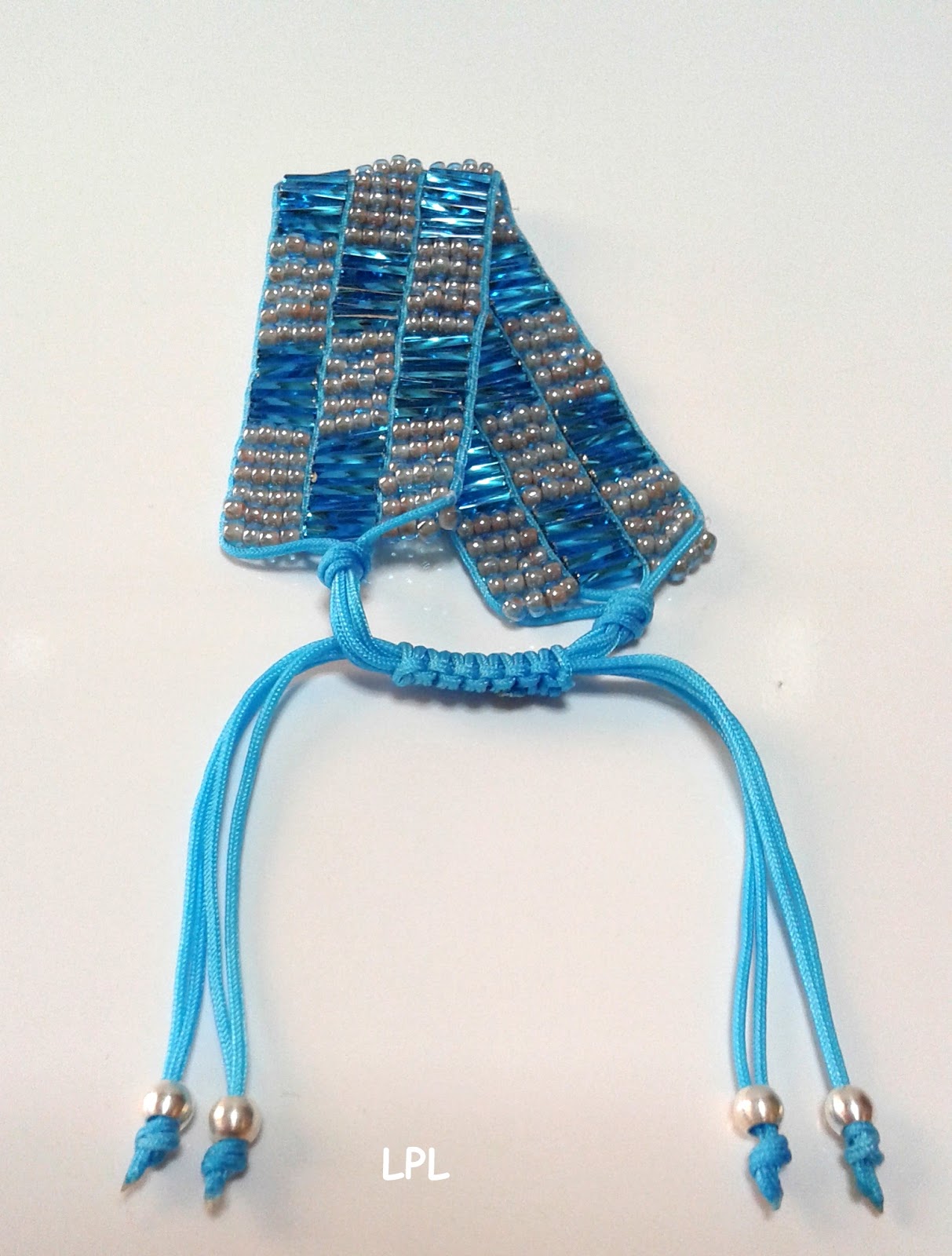 BEADS and GEMS Βραχιολι με κορδονια μακραμε Bracelet Large loom