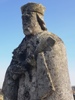 nagrobek z rzeźbą świętego Jana Nepomucena z cmentarza w Krasnobrodzie