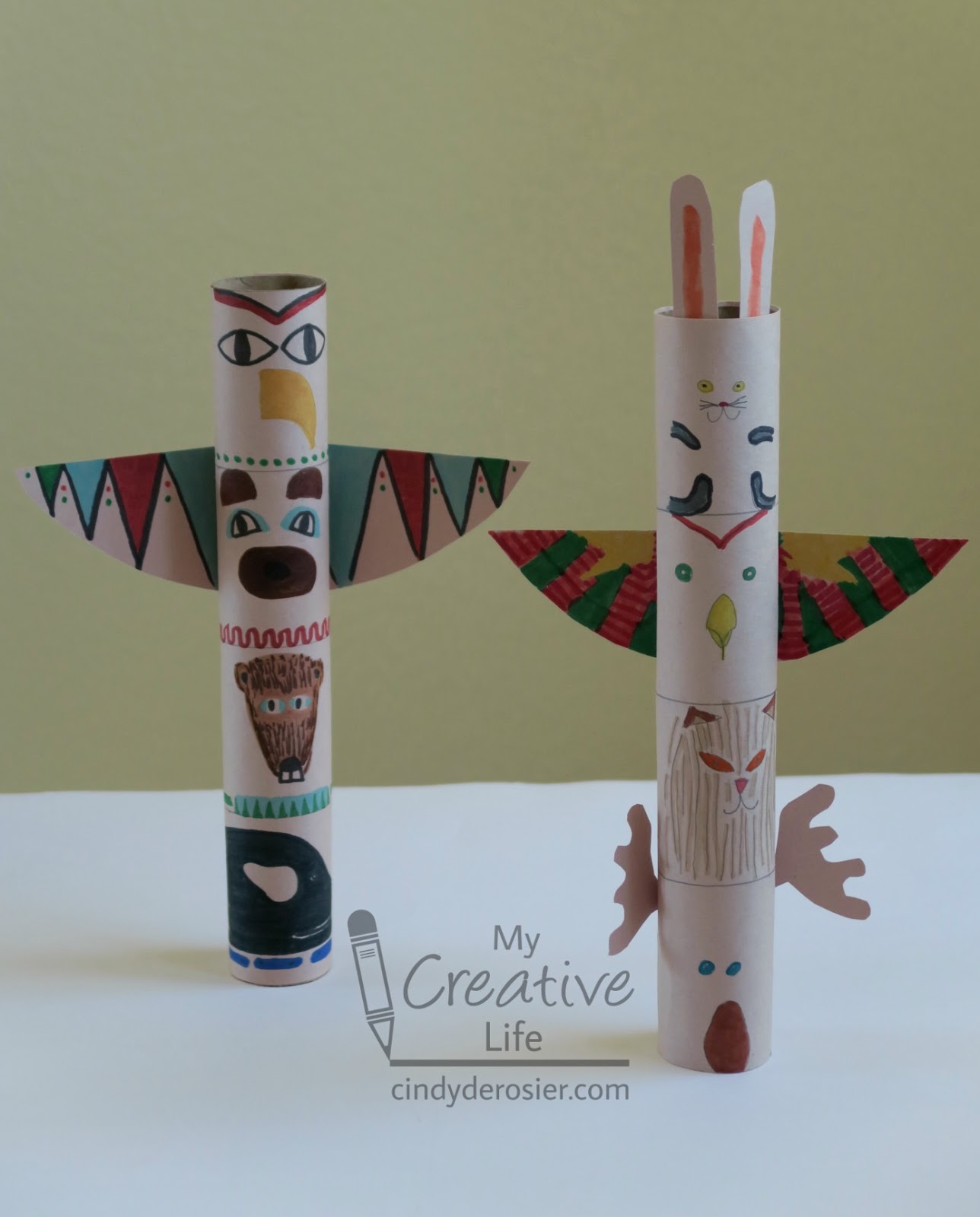 Cindy deRosier: My Creative Life: Totem Pole Craft