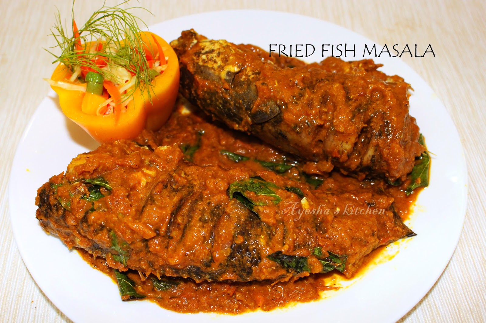 VARAL / BRAL FISH RECIPE FRIED FISH MASALA GRAVY