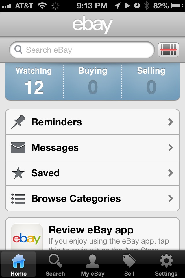 iPhone Tutorial and More Ebay App Screenshots