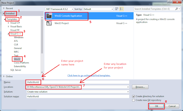 Creating a new Visual Studio Project