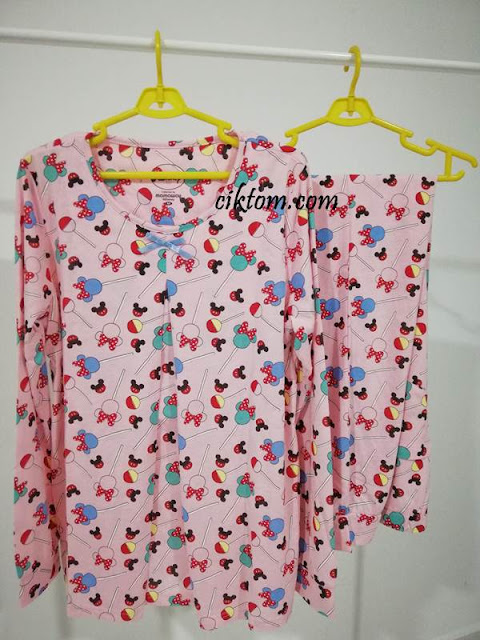 set baju tidur kain berkualiti sejuk