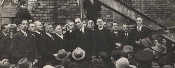 George Jefferies laying The City Temple's foundation stone