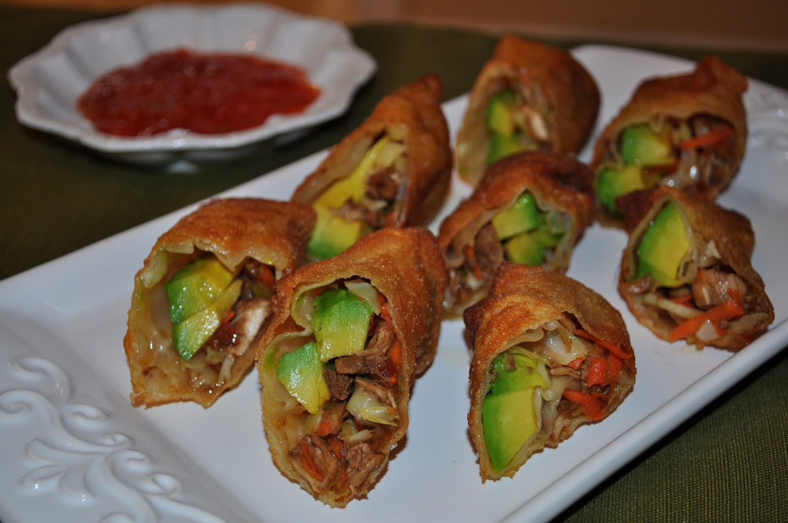 Dash of Diva Guy Fieri's Chicken Avocado Egg Rolls