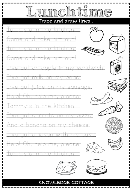 Topic 4 : Lunchtime Worksheets (Part 1)