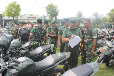 TIM ASLOG KODAM IV/DIPONEGORO PERIKSA KENDARAAN DINAS KODIM SRAGEN
