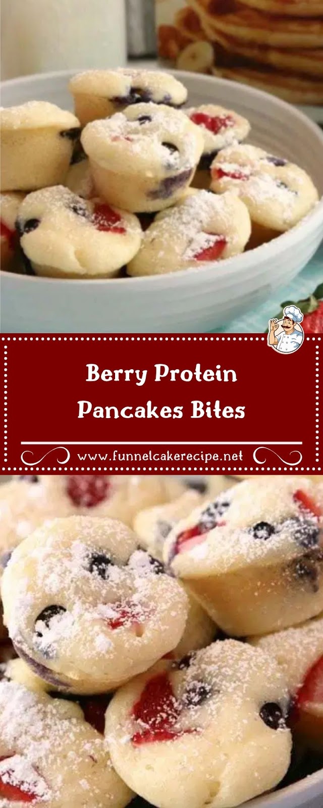 Berry Protein Pancakes Bites