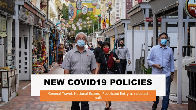 New Covid19 Policies : General Travel, National Exams Restrictions , Restricted entry to selected malls on weekends and more