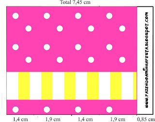 Etiquetas de Rosado y Amarillo para imprimir gratis.