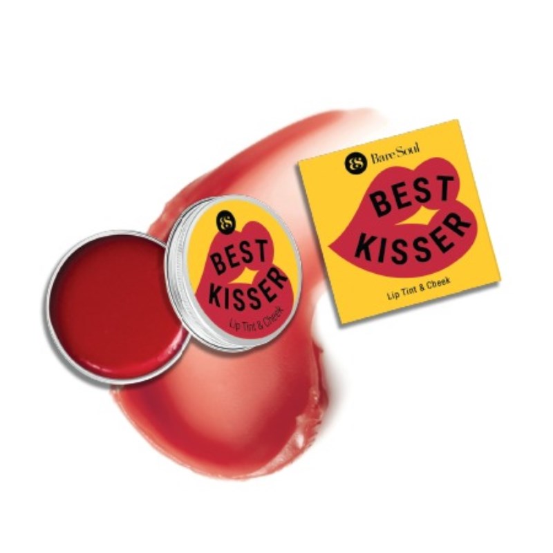 Son Dưỡng Có Màu Và Má Hồng BareSoul Best Kisser Lip Tint & Cheek Plus 10g .# Đỏ Hồng