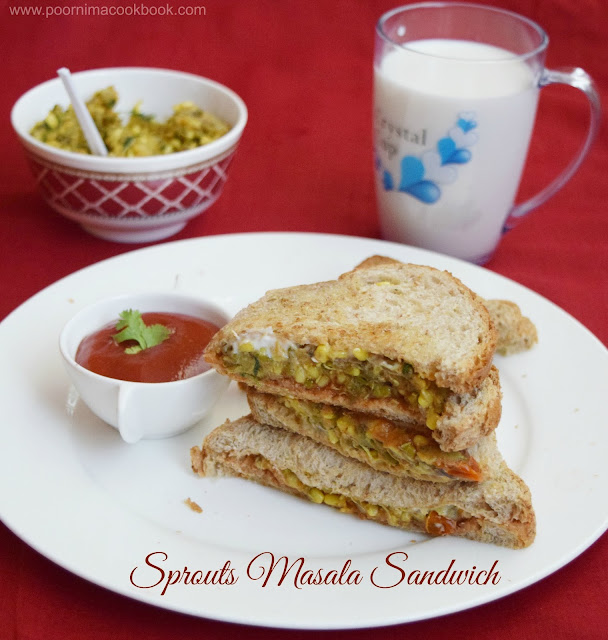 Poornima's Cook Book Sprouts Potato Sandwich / Healthy Sprouts