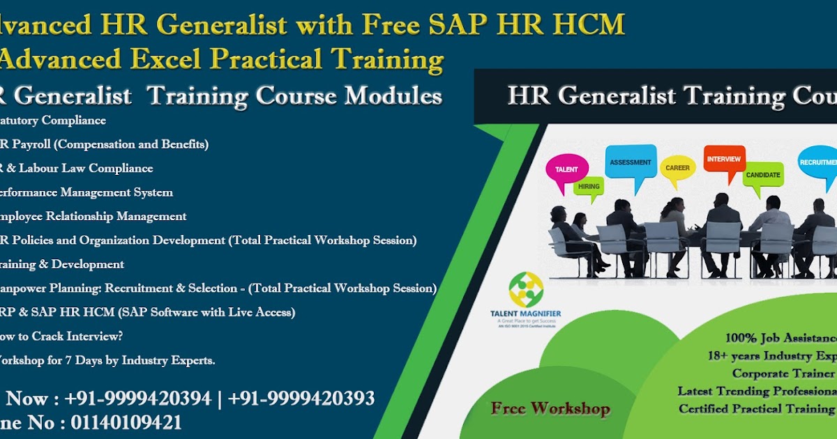 Brighten your HR career as HR Generalist with certified HR training