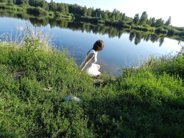 Люда на берегу Бухаринского плёса