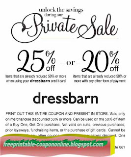 Free Printable Dress Barn Coupons