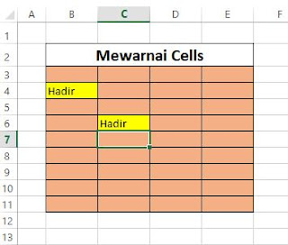Mewarnai Sel di Excel