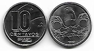 Moeda de 10 centavos, 1989