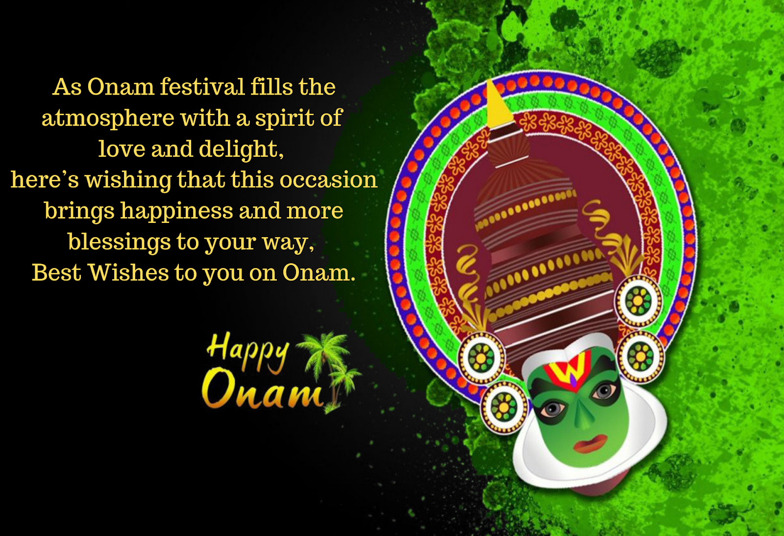 Happy Onam wishes in English Greetings Images 2019