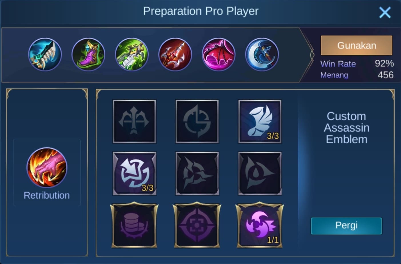 build item yi sun-shin mobile legends (ML)
