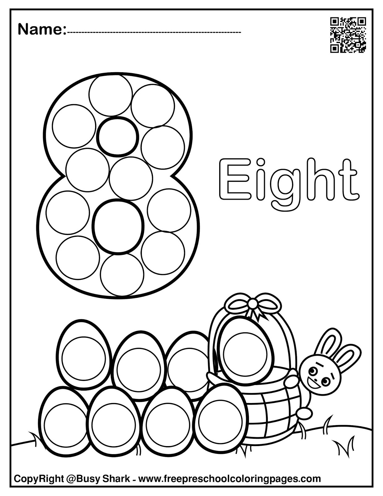 Set of 123 Easter Dot Marker free pages