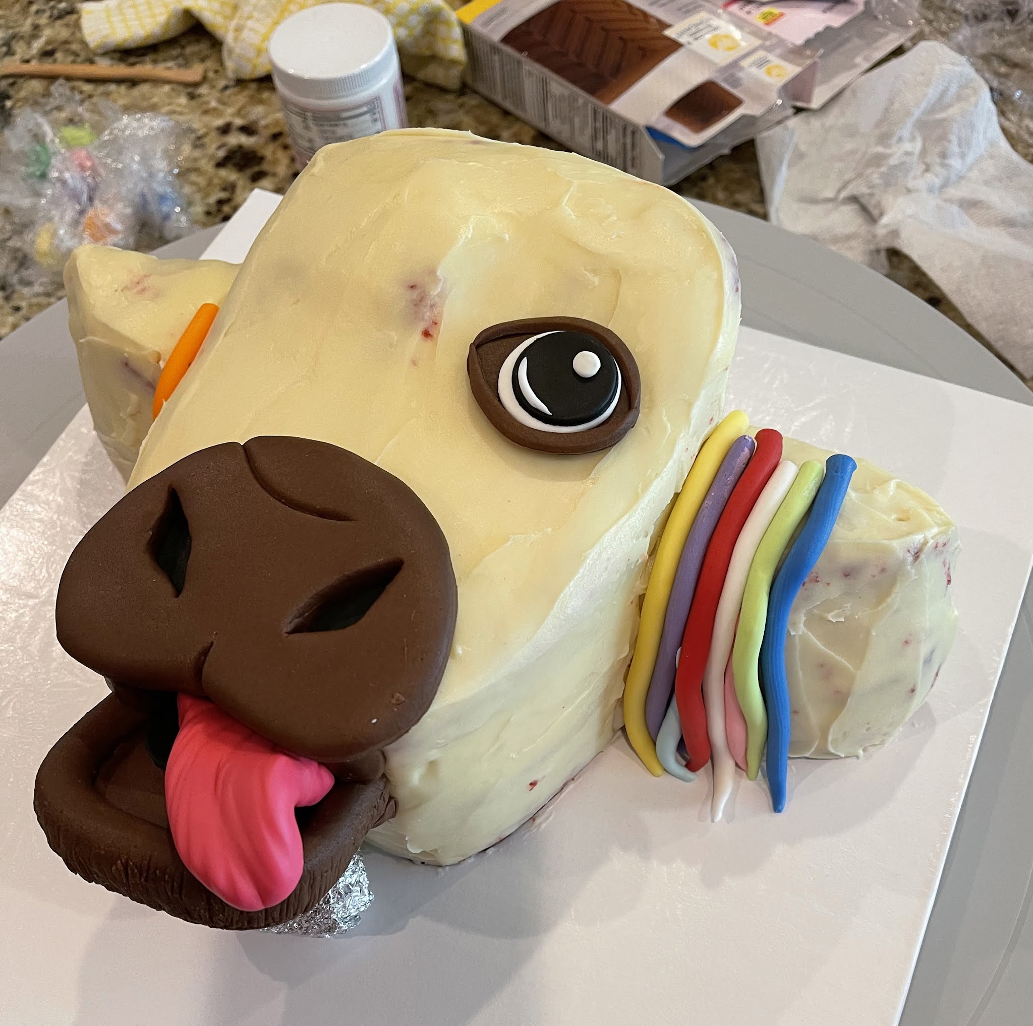 The Bake More Multicolored Highland Cow Cake
