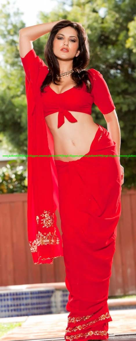 Fashion And Life Style Hot Sexy Sunny Leone Exclusive Fashion In Saree