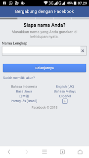 cara membuat facebook di hp dengan Gmail