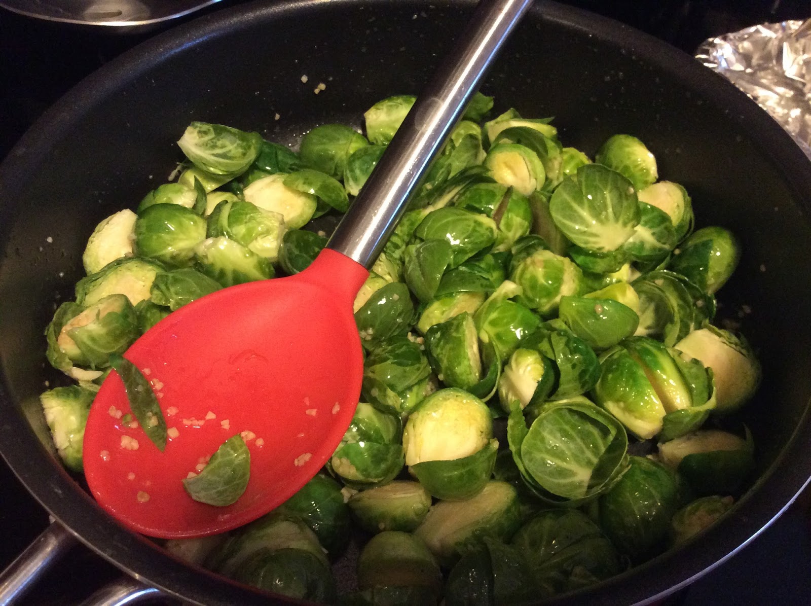 Make a Healthier World Recipe Lemon Garlic Brussel Sprouts