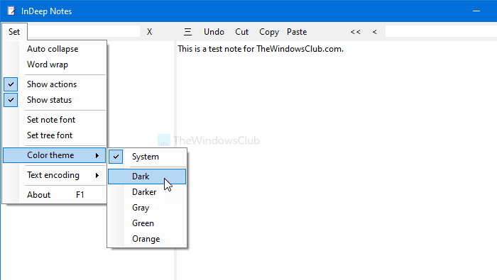 InDeep Notes — бесплатное портативное приложение для создания заметок для Windows 10.
