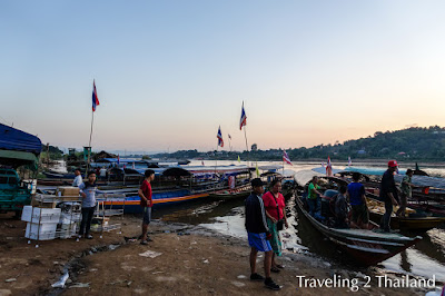 Ferry pier in Huay Xai, Laos Traveling in Laos