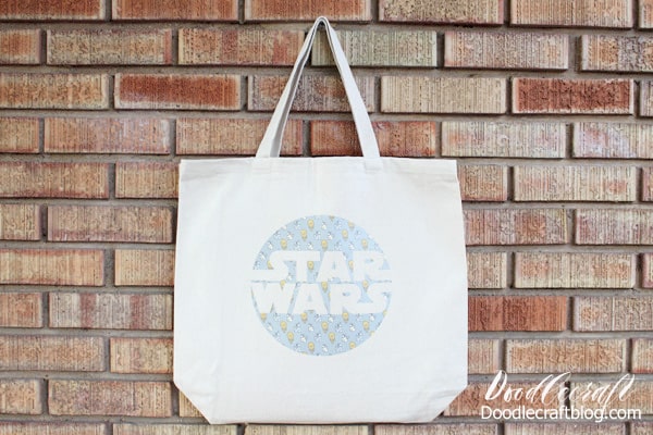 Star Wars Cricut Patterned Iron-on Tote Bag