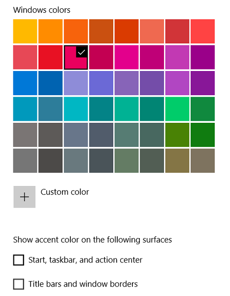 Не могу изменить цвет панели задач в Windows 10