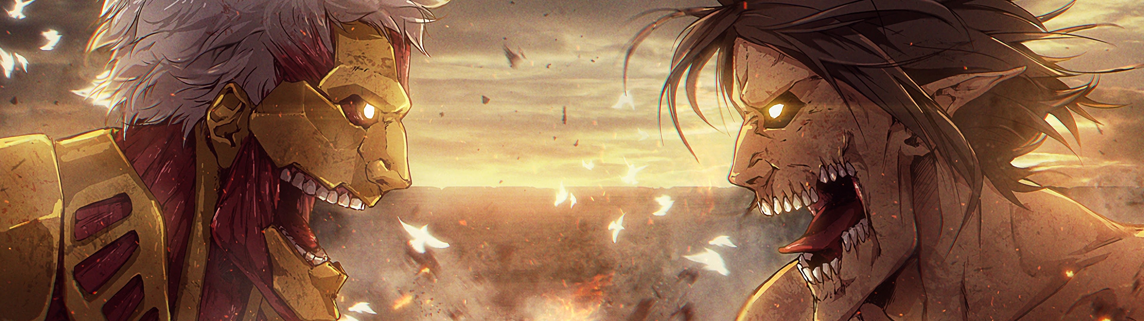 Armored, Titan vs. Attack Titan, Attack on Titan, 4K, #165 Wallpaper
