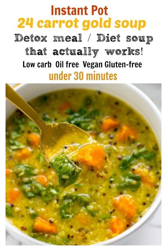 Instant Pot detox soup Vegetable Lentil Quinoa soup diet Chicken