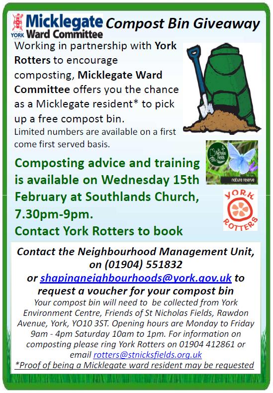 Scarcroft & District Allotment Association Micklegate Compost Bin Giveaway Free!