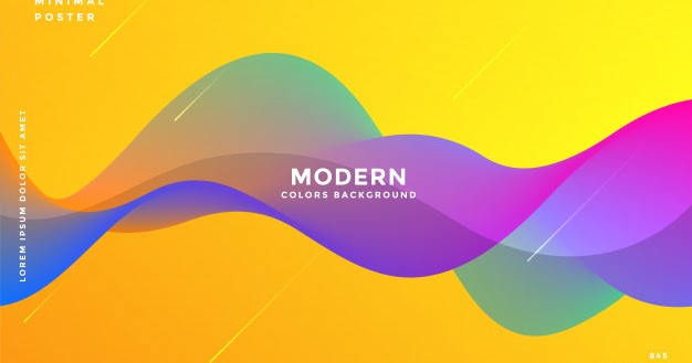 dinamis warna-warni bersemangat Background PSD gelombang warna-warni