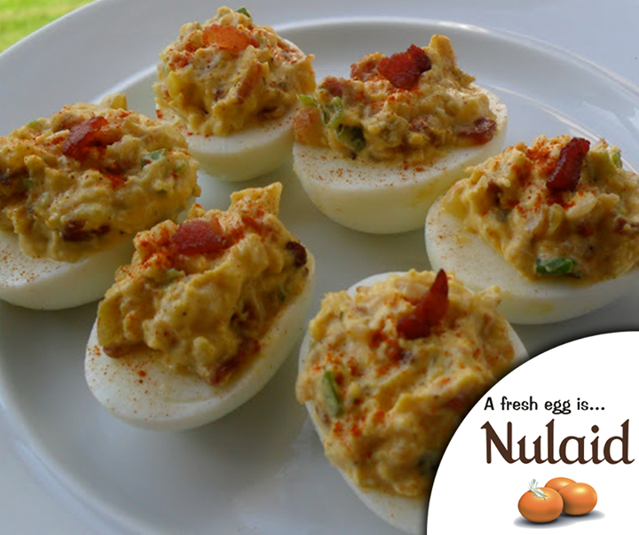 In en om die huis Shrimp and Bacon Deviled Eggs