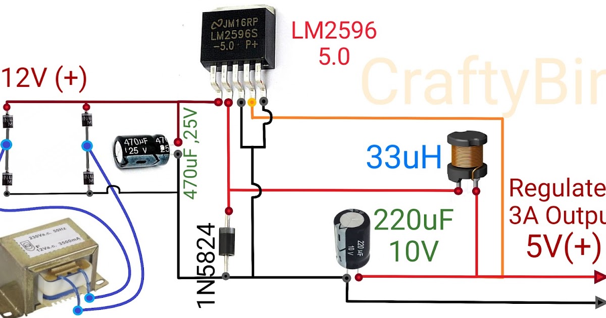 Voltage Regulator Circuit for High Current Rated Loads (12V/5V)