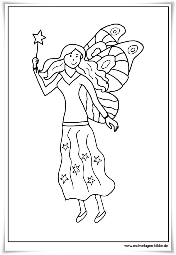 Ausmalbilder zum Ausdrucken: Ausmalbilder Feen