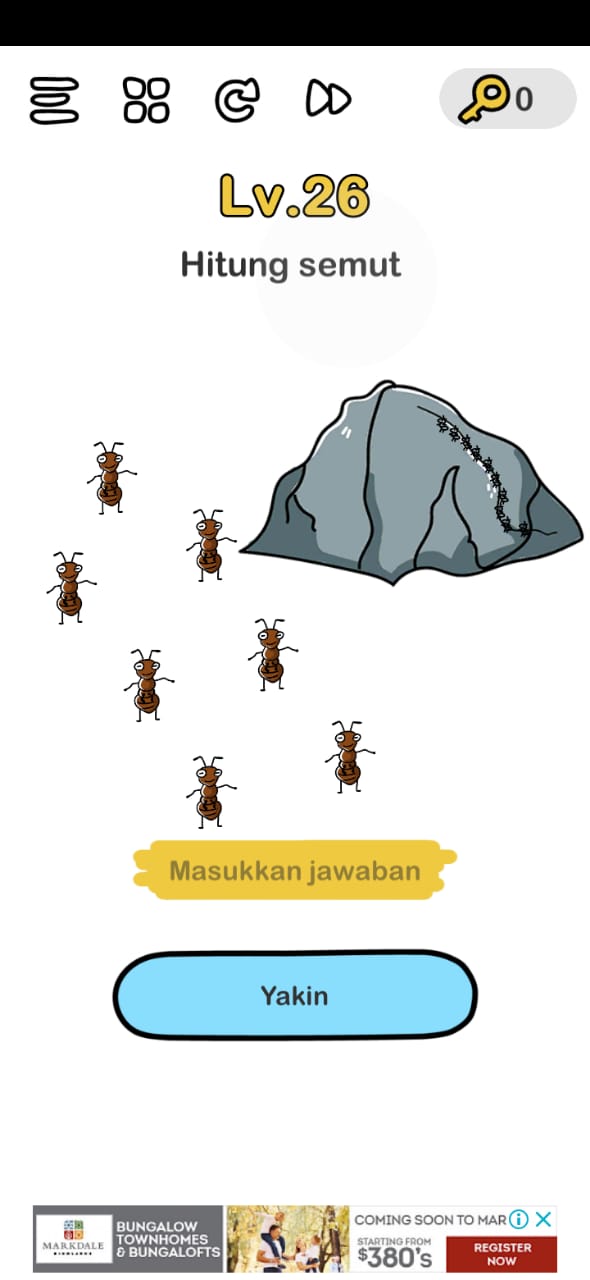 Hitung Semut Brain Out Jawabanya Ada