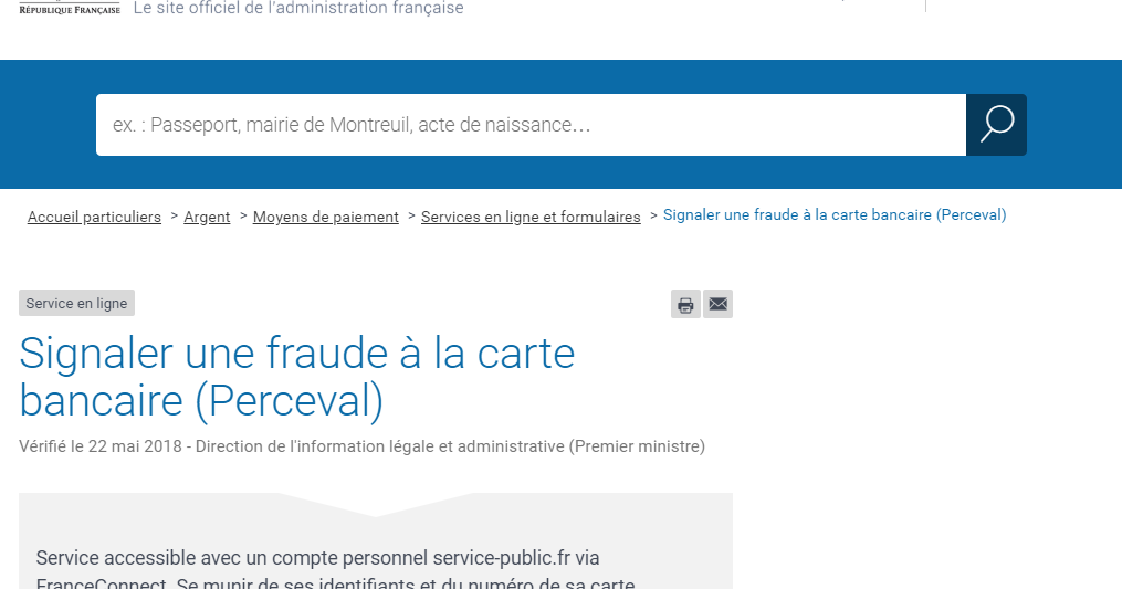 perceval le nouveau site national pour declarer les fraudes a la carte bancaire