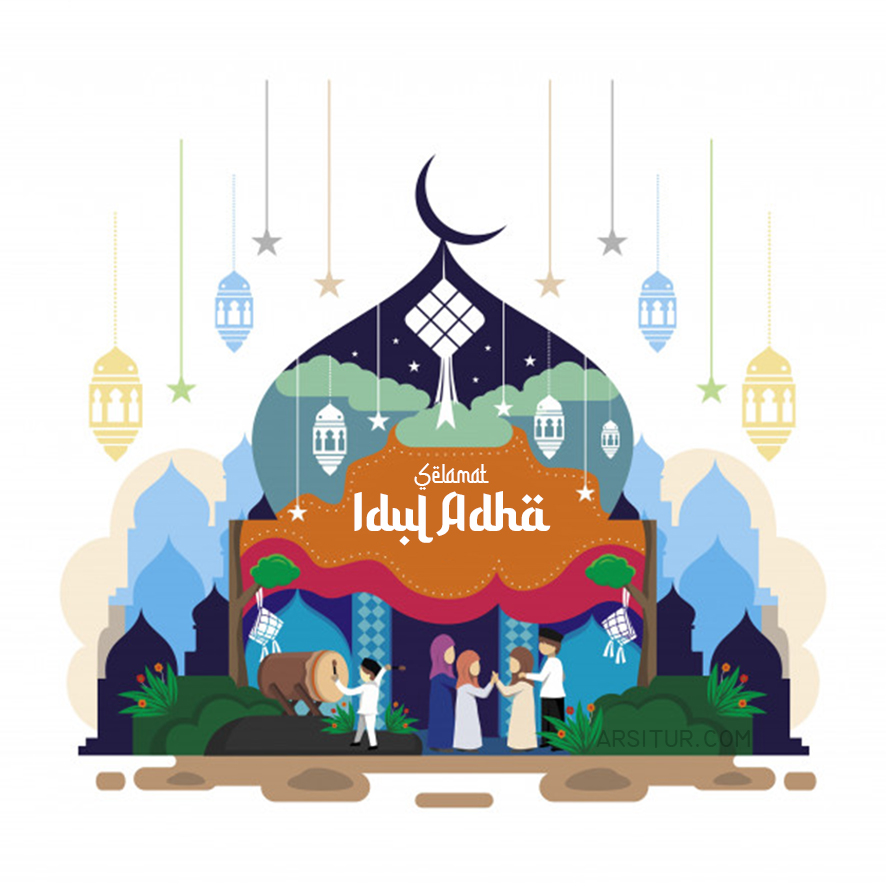 Kumpulan Kartu Ucapan Idul Adha, Template Kosong Bisa Edit - Arsitur Studio
