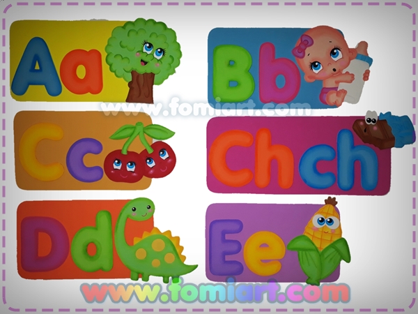  Abecedario con Imagenes Chibi Moldes Gratis