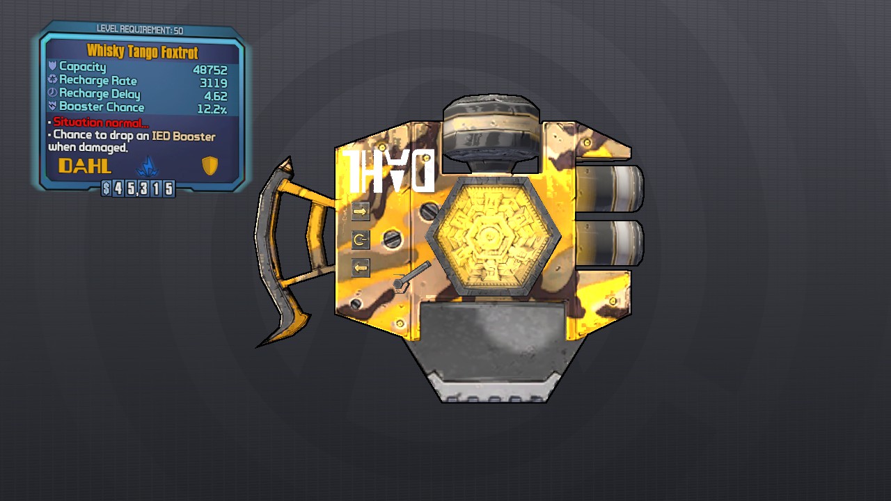 Borderlands Legendary Shields