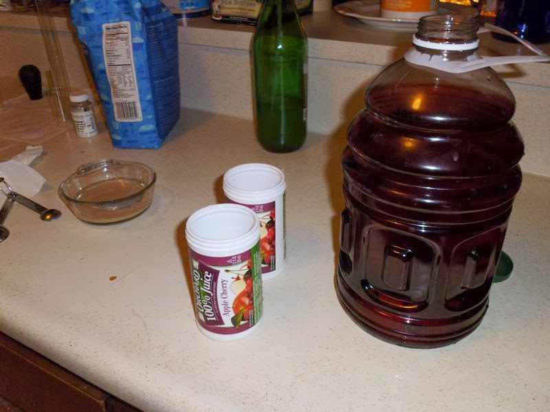 Hey I made Wine again Apple Cherry Wine Greens and Machines