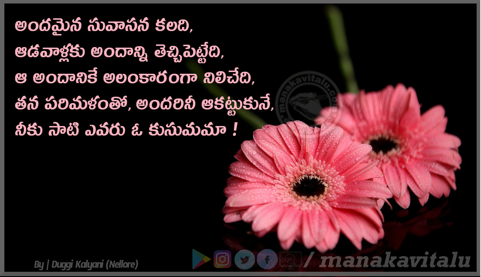 పువ్వు కోసం కవితలు Telugu Kavithalu on Flowers మన కవితలు™ (TELUGU