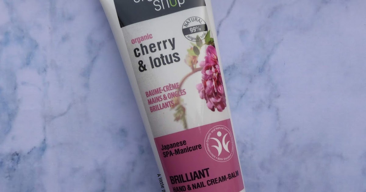 A little piece of me Organic shop Cherry & lotus hand cream Review
