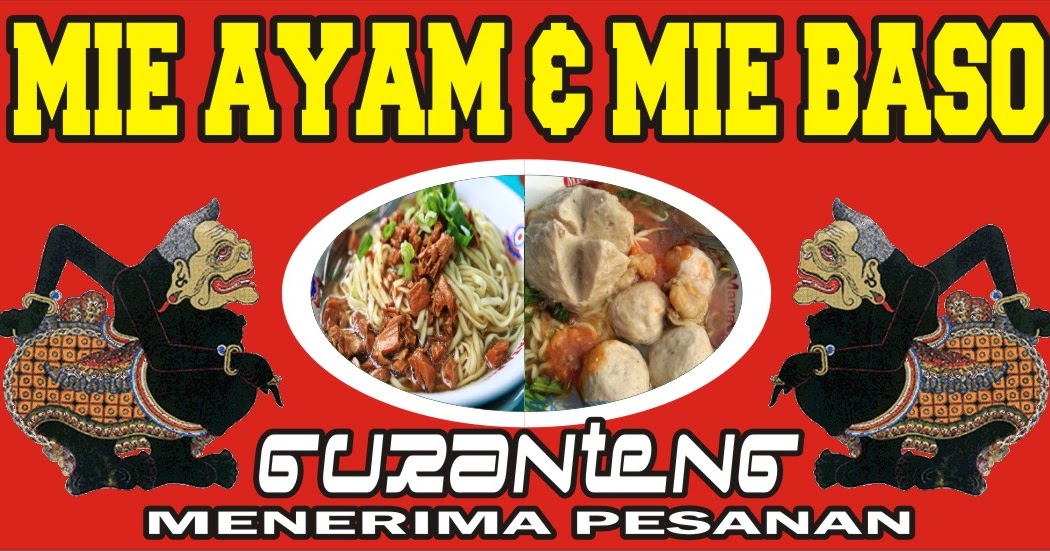 Banner Mie Ayam Bakso Cdr desain banner kekinian