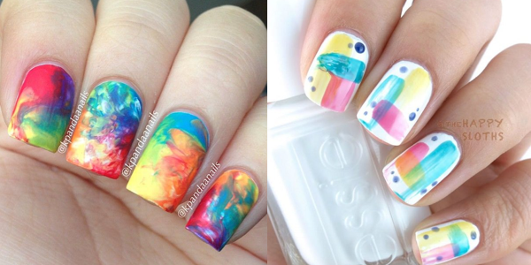 Watercolor nails!