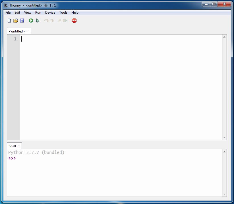 3. Как создать папку в питоне. Создание папки python. Как создать папку в питоне. Главное окно thonny.